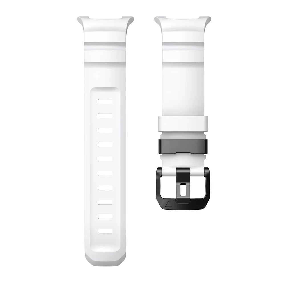 Watch Band For Samsung Galaxy Watch8 40mm 44mm / Watch8 Classic 46mm Sports Silicone Wrist Strap - White - 5