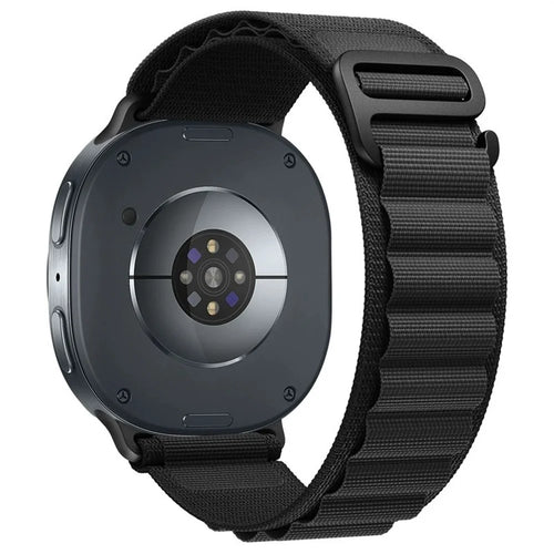 Wrist Band for Samsung Galaxy Watch8 44mm / 40mm / 8 Classic 46mm Nylon Watch Strap with G Hook - Black+Black - 1
