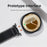 Nylon Watch Band for Samsung Galaxy Watch8 44mm / 40mm / 8 Classic 46mm Loop Design Magic Tape Replacement Strap - White Stripe - 3