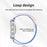 Nylon Watch Band for Samsung Galaxy Watch8 44mm / 40mm / 8 Classic 46mm Loop Design Magic Tape Replacement Strap - White Stripe - 7
