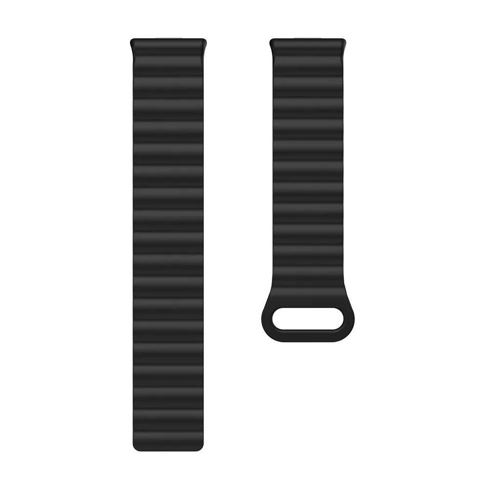 For Huawei Watch Fit 4 Pro / 4 / 3 Magnetic Band Wave Pattern Adjustable Replacement Silicone Watch Strap - Black - 5