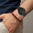 20mm Magnetic Watch Band for Garmin Instinct E 40mm / Fenix 8 43mm / Descent MK3i Quick Release Silicone Strap Stripe Pattern - Black  /  Orange - 5