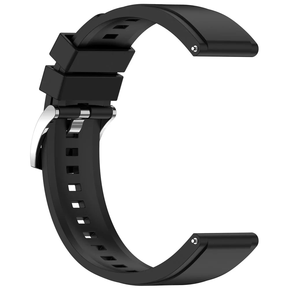Solid Color Watch Band for Huawei Watch GT 6 / GT 5 Pro / GT 5 46mm Quick Release Silicone Strap - Black - 4