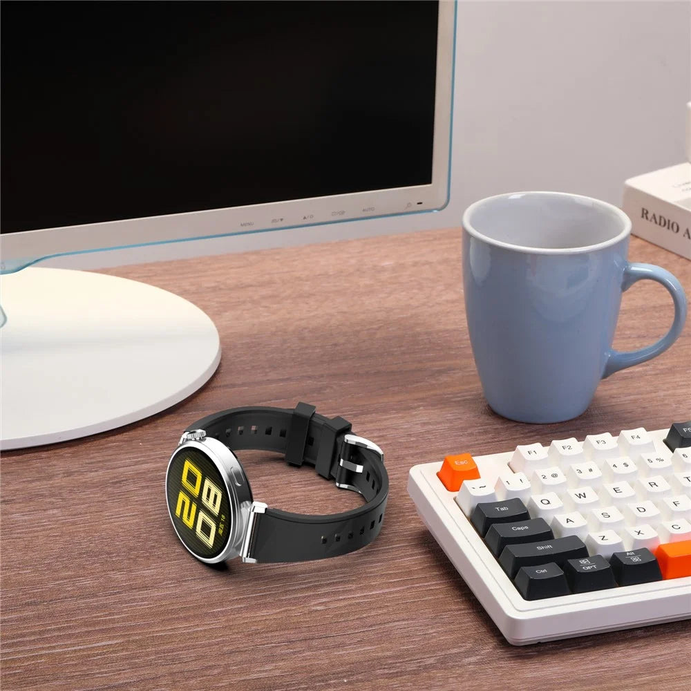 Textured Watch Band for Huawei Watch GT 6 41mm / 5 Pro 42mm / 5 41mm / 4 41mm Quick Release Silicone Strap with Steel Buckle - Black - 6
