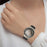 For Huawei Watch 5 42mm Replacement Strap Stripe Pattern Silicone Watch Band - Black - 6