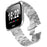 Watch Band for Fitbit Versa  /  Versa Lite  /  Versa 2 Stainless Steel Strap with X-Shaped Butterfly Clasp - Silver - 2