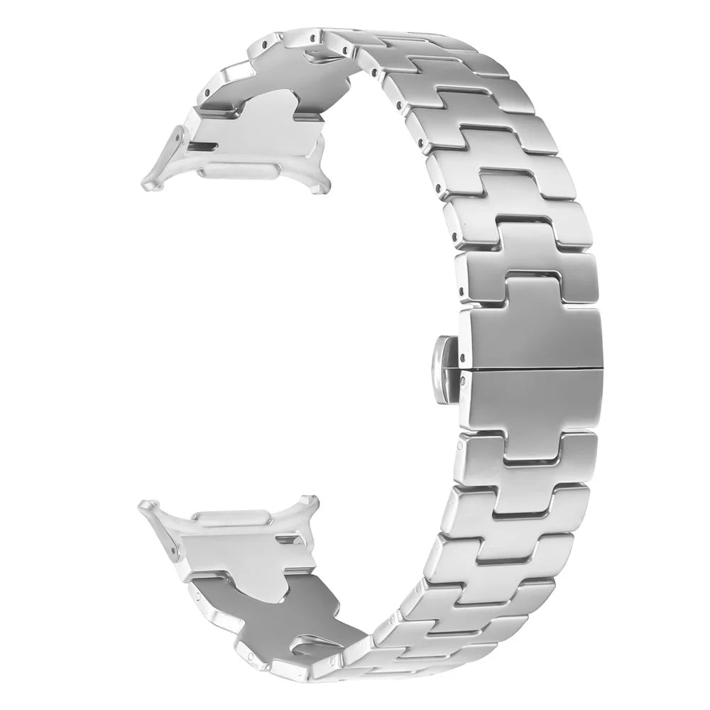 Watch Band for Samsung Galaxy Watch Ultra2 47mm / Watch Ultra (2025) 47mm / Watch Ultra 47mm Stainless Steel Strap with X-Shaped Butterfly Clasp - Silver - 1