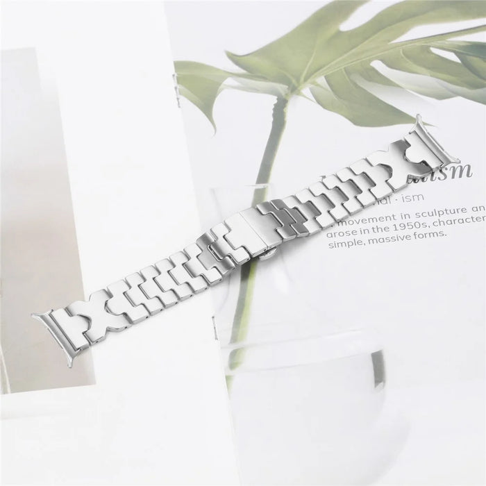 Watch Band for Samsung Galaxy Watch Ultra2 47mm / Watch Ultra (2025) 47mm / Watch Ultra 47mm Stainless Steel Strap with X-Shaped Butterfly Clasp - Silver - 4
