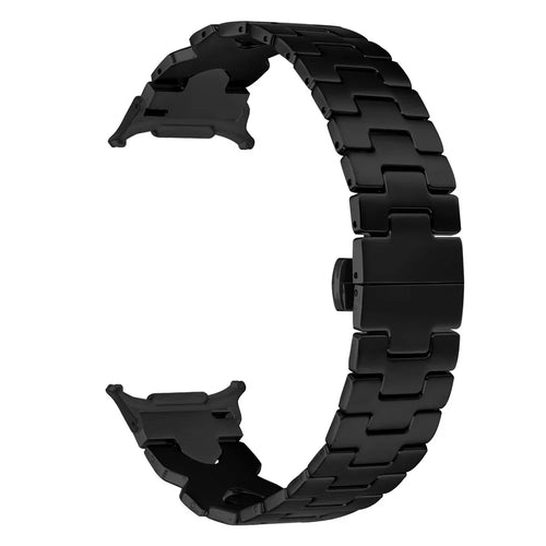Stainless Steel Watch Band For Samsung Galaxy Watch8 Classic 46mm  /  Watch8 44mm  /  40mm Strap with X-Shaped Butterfly Clasp - Black - 1