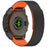 For Garmin Instinct E 40mm / Fenix 8 43mm Watch Band Quick Release Silicone Magnetic Strap - Black  /  Orange - 1