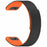 For Garmin Instinct E 40mm / Fenix 8 43mm Watch Band Quick Release Silicone Magnetic Strap - Black  /  Orange - 3