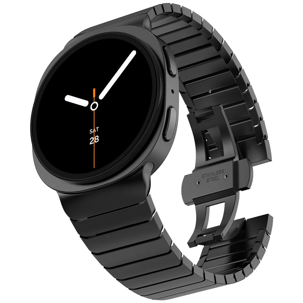 Titanium Alloy Watch Band for Samsung Galaxy Watch8 Classic 46mm / Watch8 44mm / 40mm Strap with Butterfly Clasp - Black - 2