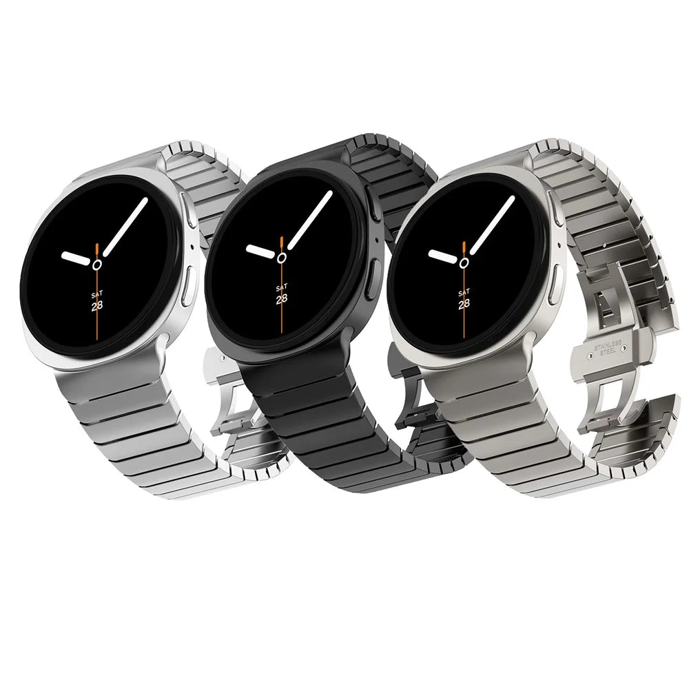 Titanium Alloy Watch Band for Samsung Galaxy Watch8 Classic 46mm / Watch8 44mm / 40mm Strap with Butterfly Clasp - Black - 5