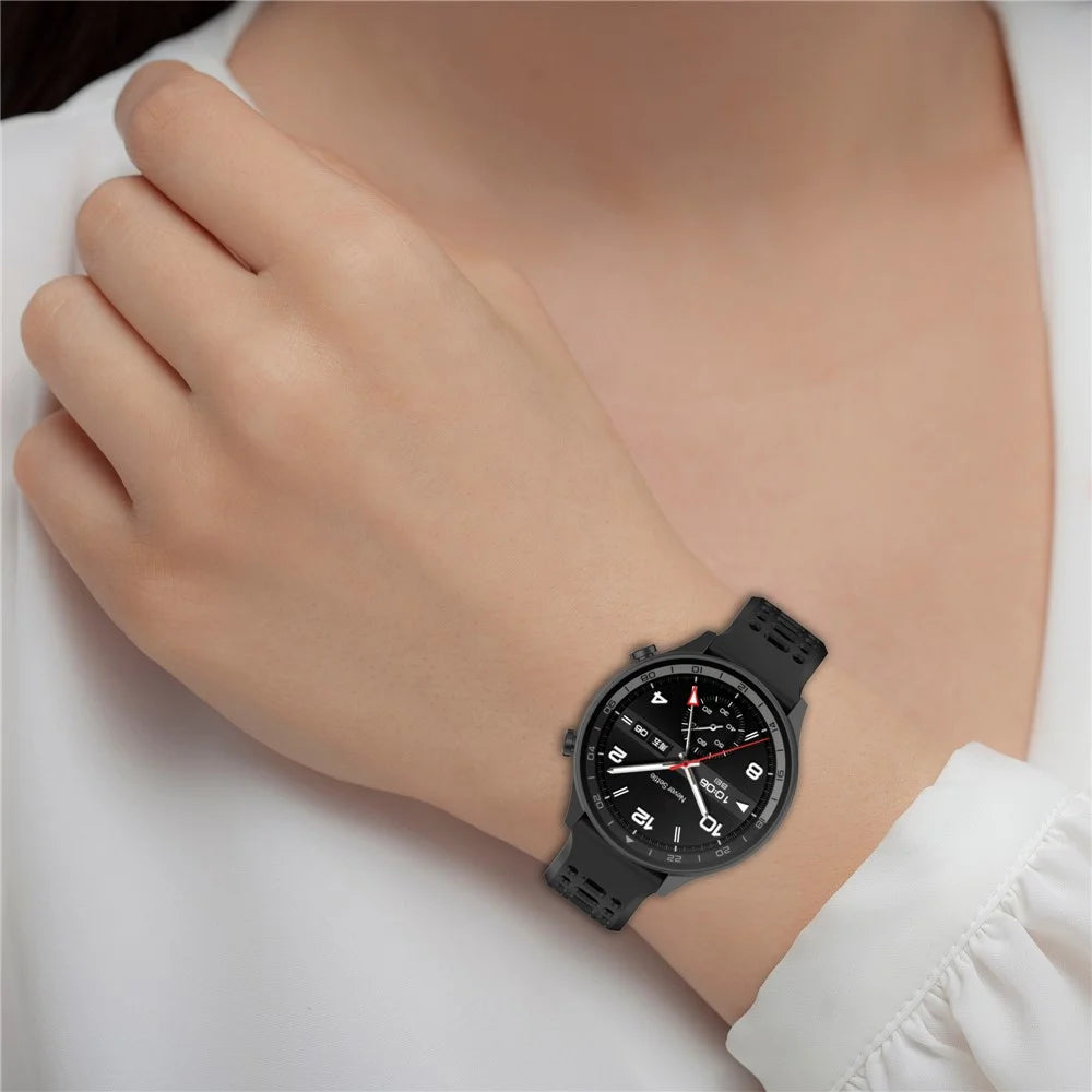 22mm Silicone Strap for Oppo Watch Sport Solid Color Breathable Smart Watch Band - Black - 5