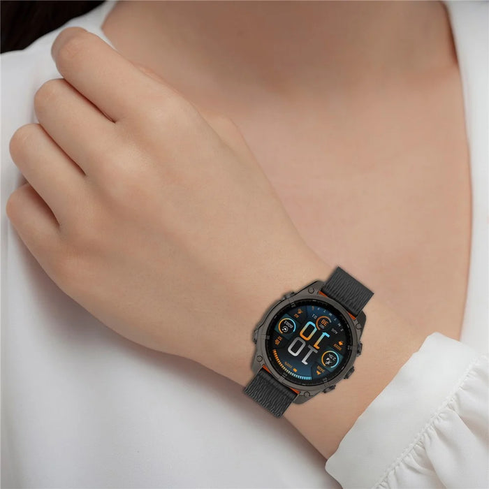 Watch Band For Garmin Fenix 8S / 6S / 6S Pro / 5S / 5S Plus Quick Release Silicone Magnetic Strap - Black  /  Orange - 5