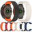 Watch Band For Garmin Fenix 8S / 6S / 6S Pro / 5S / 5S Plus Quick Release Silicone Magnetic Strap - Black  /  Orange - 7