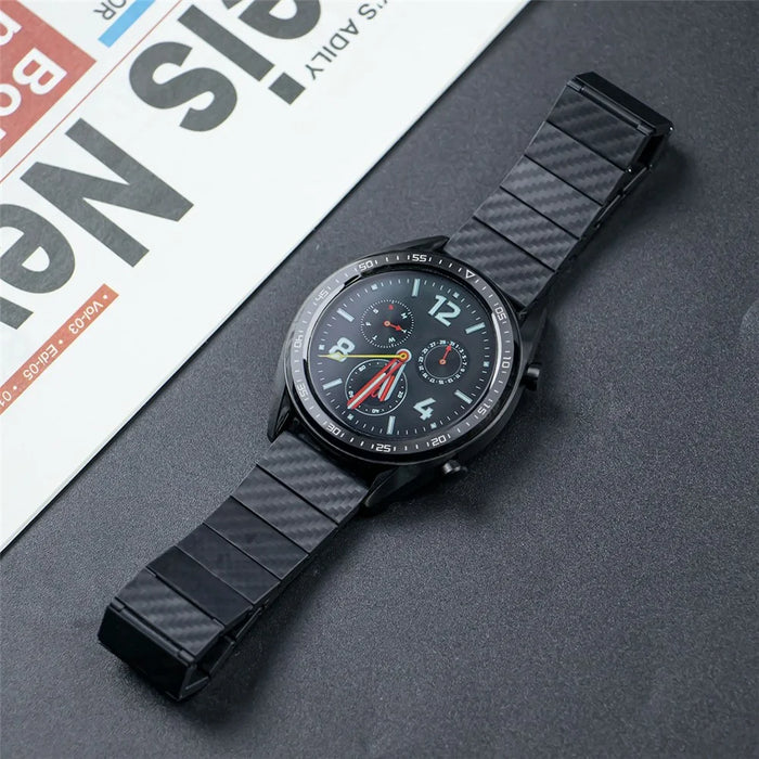 22mm Carbon Fiber Watch Band for Huawei Watch GT 5 Pro 46mm / GT 5 46mm / GT 4 46mm / GT 3 46mm / GT 2 46mm Magnetic Wrist Strap - Blue - 3