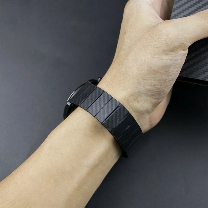 22mm Carbon Fiber Watch Band for Huawei Watch GT 5 Pro 46mm / GT 5 46mm / GT 4 46mm / GT 3 46mm / GT 2 46mm Magnetic Wrist Strap - Blue - 6