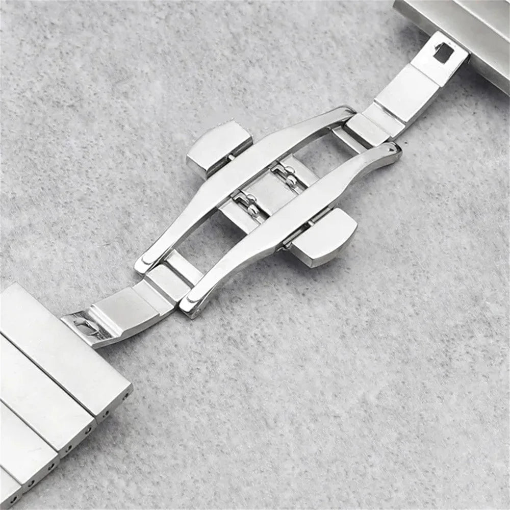 Stainless Steel Watch Band for Xiaomi Smart Band 10 Pro / 9 Pro / 8 Pro / Redmi Watch 6 / 5 / 4 Butterfly Clasp Wrist Strap - Black - 6