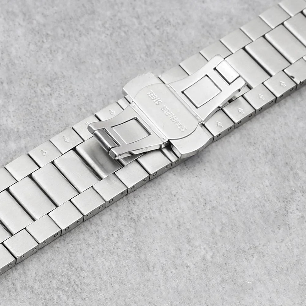 Stainless Steel Watch Band for Xiaomi Smart Band 10 Pro / 9 Pro / 8 Pro / Redmi Watch 6 / 5 / 4 Butterfly Clasp Wrist Strap - Black - 7