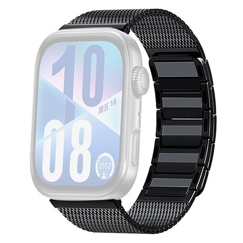 Magnetic Braided Strap for Huawei Watch Fit 4 Pro / Fit 4 / Fit 3 Stainless Steel Watch Band - Black - 1