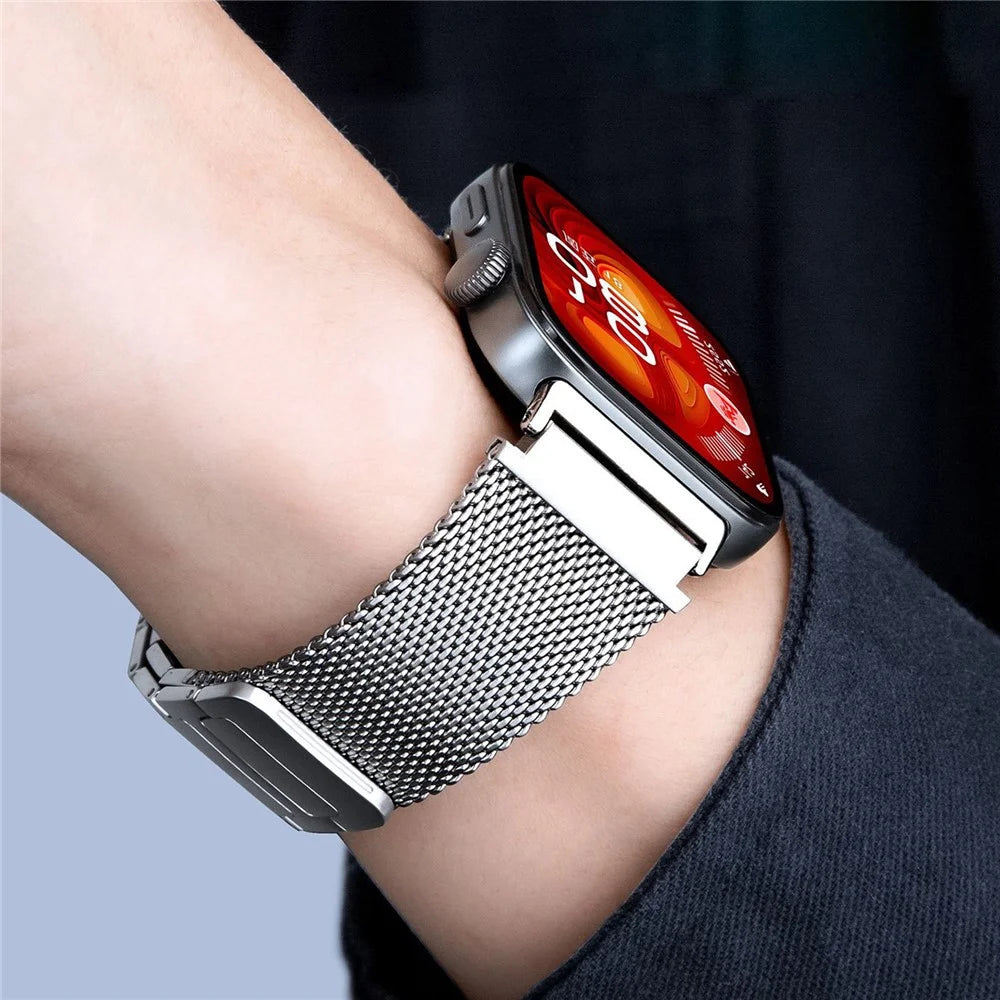 Magnetic Braided Strap for Huawei Watch Fit 4 Pro / Fit 4 / Fit 3 Stainless Steel Watch Band - Black - 5