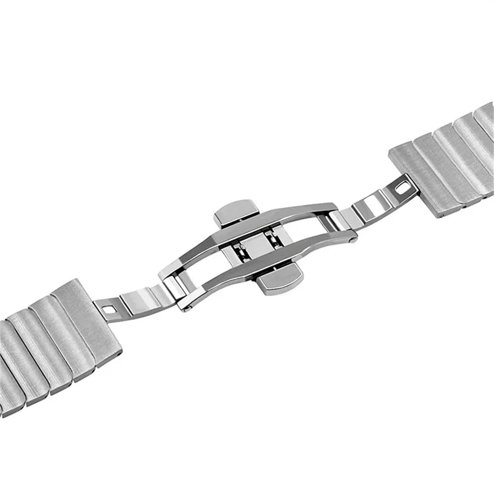 Stainless Steel Watch Band For Samsung Galaxy Watch8 40mm  /  44mm  /  Watch8 Classic 46mm Wrist Strap with Splite Butterfly Clasp - Black - 3
