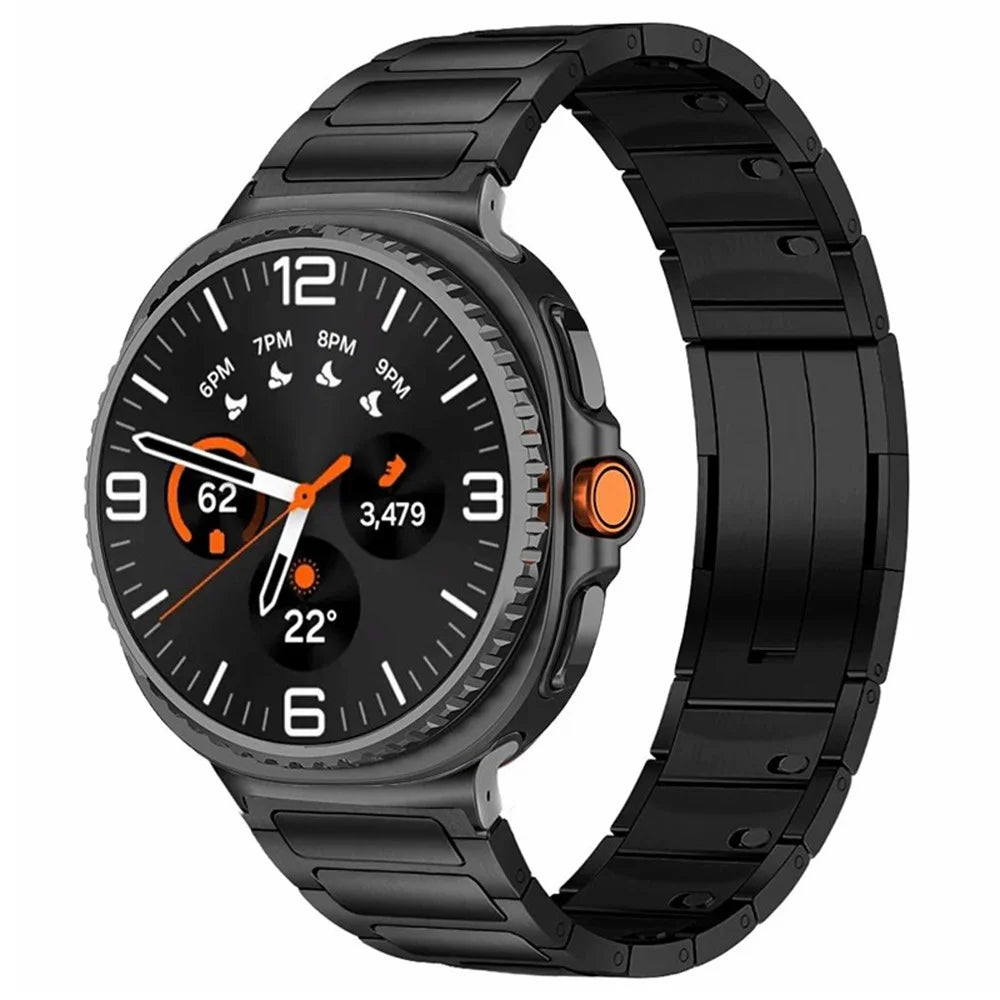 Detachable Titanium Watch Band For Samsung Galaxy Watch8 40mm  /  44mm  /  Watch8 Classic 46mm Adjustable Wrist Strap - Black - 2