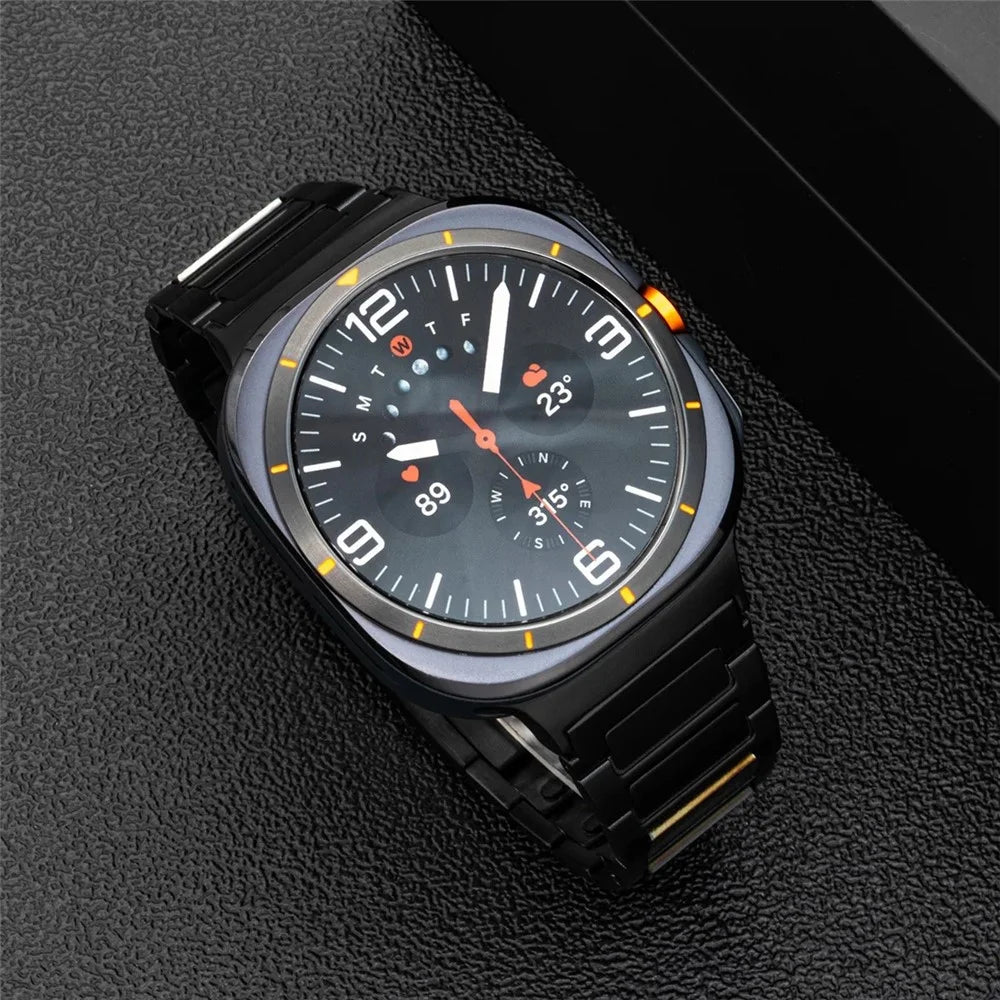 Detachable Titanium Watch Band For Samsung Galaxy Watch8 40mm  /  44mm  /  Watch8 Classic 46mm Adjustable Wrist Strap - Black - 4