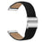 For Fitbit Versa 4  /  Sense 2 Genuine Leather Watch Band with Silver Connector Turtle Back Buckle Wrist Strap - Black - 1