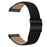 For Fitbit Versa 4  /  Sense 2 Genuine Leather Watch Band with Black Connector Turtle Back Buckle Wrist Strap - Black - 1