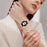 Wrist Strap with Black Professional Connector For Samsung Galaxy Watch6  /  Watch6 Classic Genuine Leather Watch Band - Pink - 3