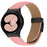 Wrist Strap with Black Professional Connector For Samsung Galaxy Watch7 40mm  /  44mm Genuine Leather Watch Band - Pink - 2
