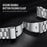 For Garmin Fenix 8 47mm / Fenix E 47mm Band 3-Bead Stainless Steel Watch Strap - Silver - 2