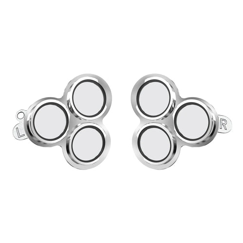 1 Pair For Meta Quest 3S Lens Protector Tempered Glass Alloy Anti-Explosion VR Headset Lens Film - Silver - 1