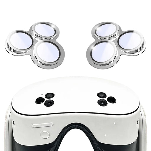 1 Pair For Meta Quest 3S Lens Protector Tempered Glass Alloy Anti-Explosion VR Headset Lens Film - Silver - 2