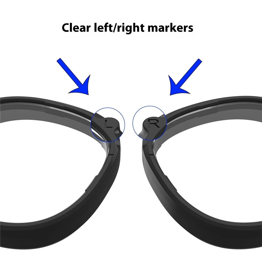 1 Pair For Meta Quest 3S VR Glasses Myopia Lens Magnetic PC Frame Resin Lens, -0.00 D to -4.00 D Myopia - High Definition - 6