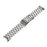 For Huawei Watch GT 6 46mm Stainless Steel Watch Band Arc-shaped 3-bead Flat Buckle Strap - Silver - 1