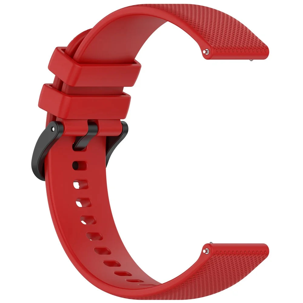 For Cosmo JrTrack 5 Kids Smart Watch 20mm Watch Band Textured Silicone Strap - Red - 3