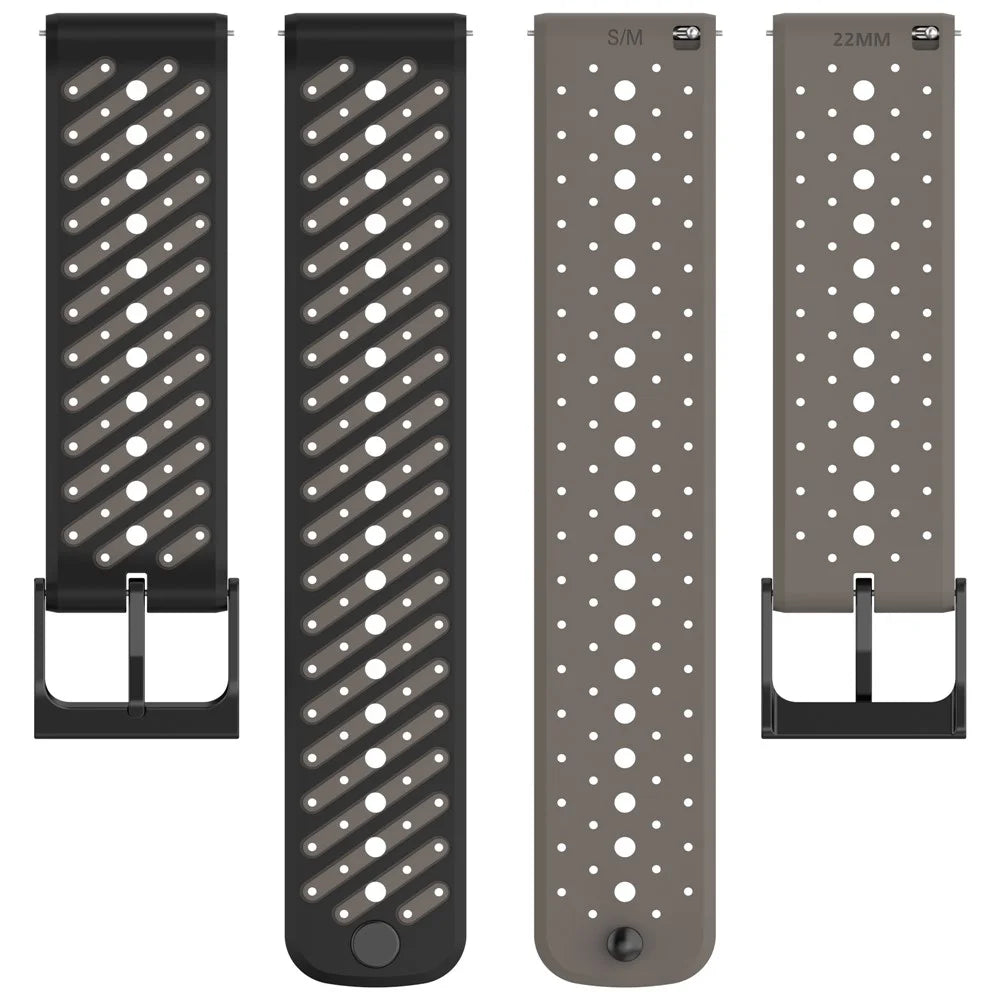 22mm Dual Color Silicone Watch Band for Huawei Watch GT 6 46mm / 5 Pro 46mm / 5 / 4 46mm / Watch 4 Quick Release Strap - Grey - 5
