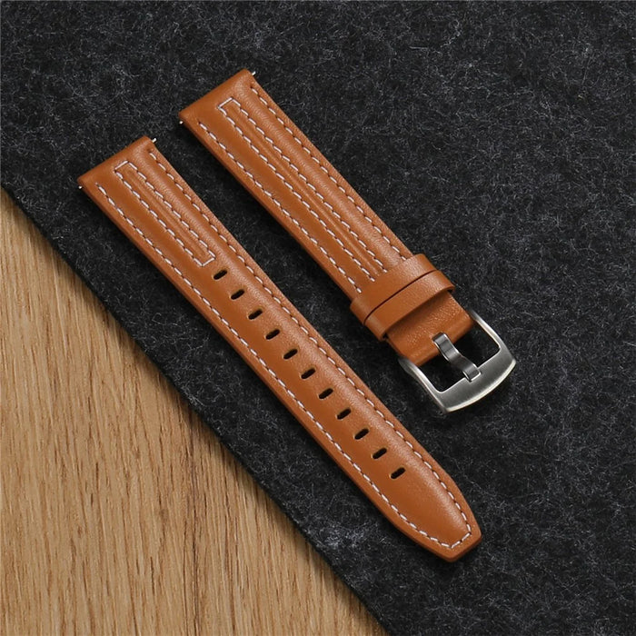 18mm Genuine Leather Watch Band for Huawei Watch GT 6 41mm /  5 41mm / 4 41mm Adjustable Replacement Strap - Black - 5