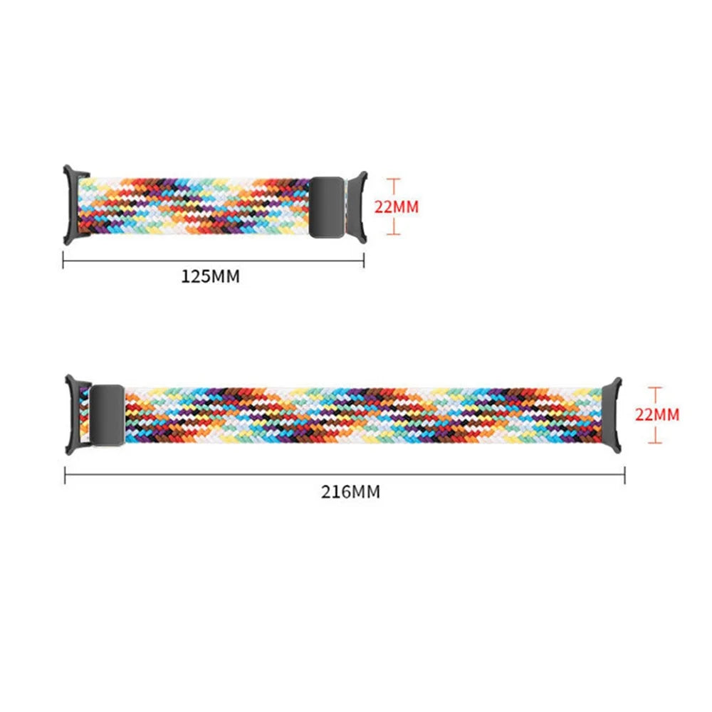 Magnetic Nylon Watch Band for Samsung Galaxy Watch8 44mm / 40mm / 8 Classic 46mm Breathable Adjustable Wrist Strap - Camo Colorful - 7