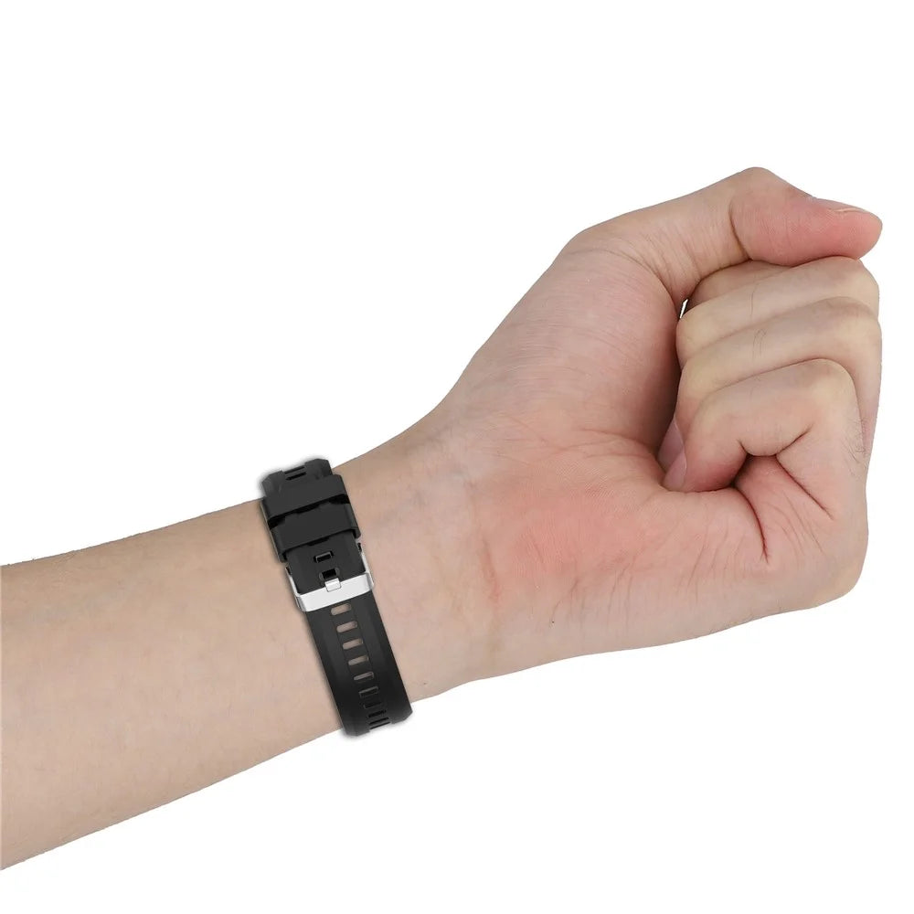 For Huawei Watch GT 6 / 6 Pro / 5 / 5 Pro / 4 46mm Silicone Watch Band Quick Release Replacement Strap - Black - 6