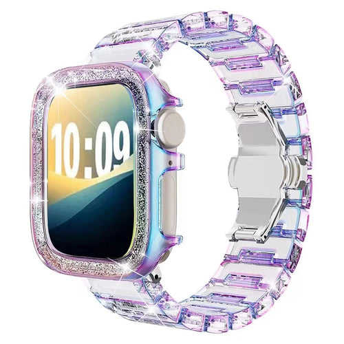 Replacement Strap for Apple Watch Ultra 3 49mm / 2 49mm / Ultra 49mm Discoloring Watch Band with Glitter Watch Case - Multi-color - 1