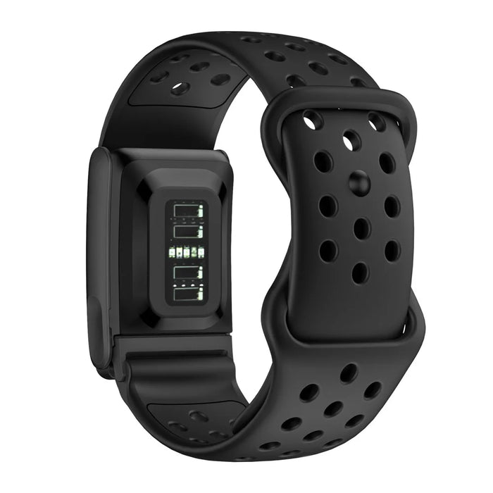 For WHOOP 5.0 LIFE MG Dual Color Silicone Watch Band Figure 8 Buckle Adjustable Strap Metal Clasp - Black - 3