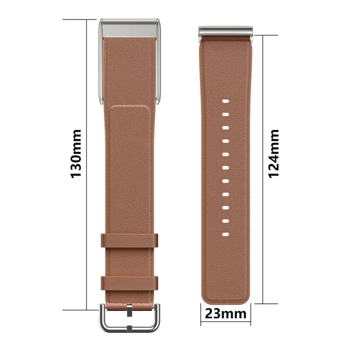 For WHOOP 5.0 Leather Strap with Pin Buckle Adjustable Wrist Size Watch Band - Brown - 4