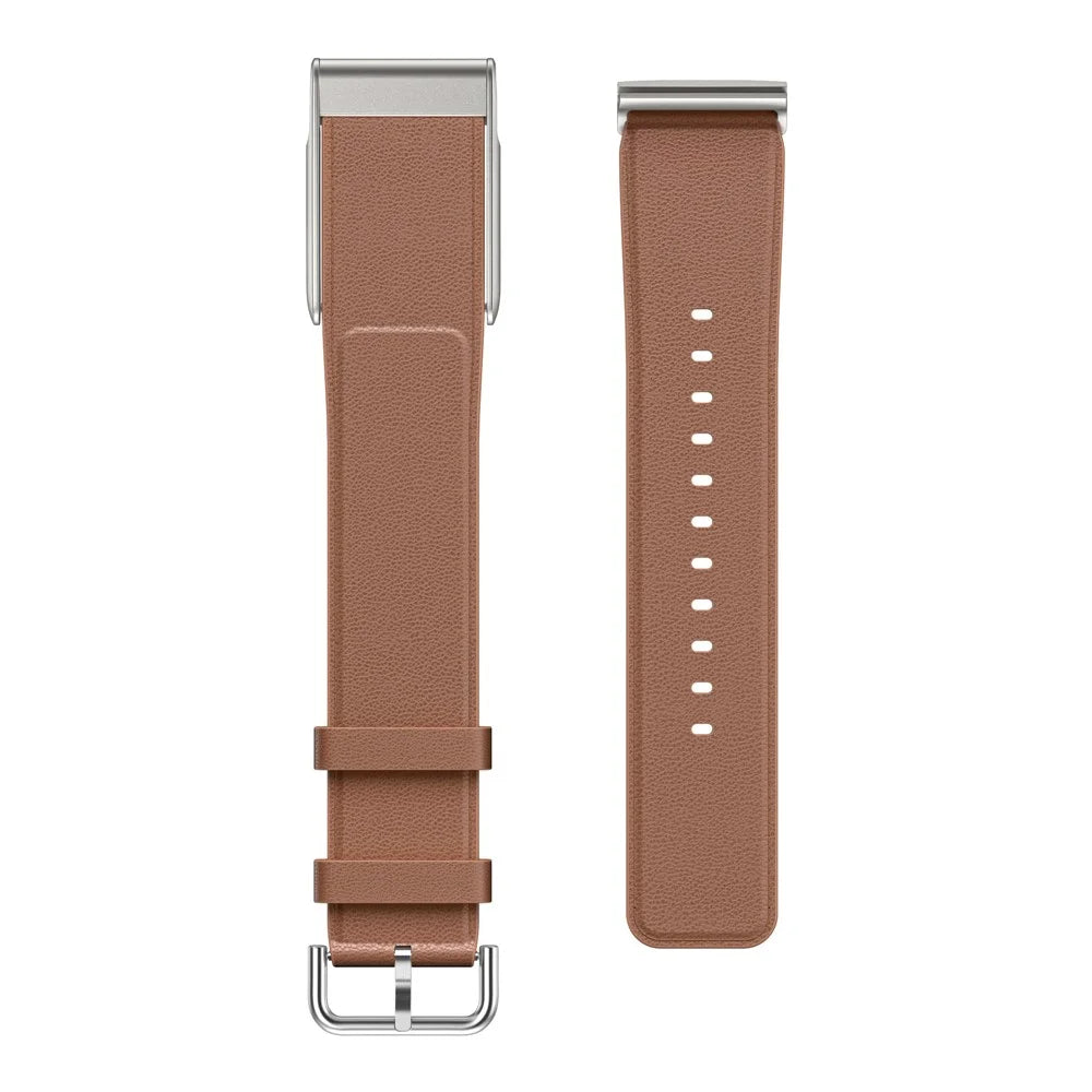 For WHOOP 5.0 LIFE MG Leather Strap with Pin Buckle Adjustable Wrist Size Watch Band - Brown - 3