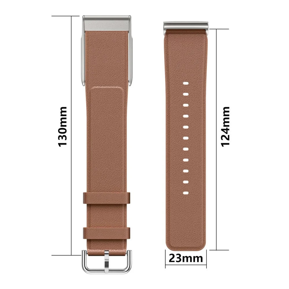 For WHOOP 5.0 LIFE MG Leather Strap with Pin Buckle Adjustable Wrist Size Watch Band - Brown - 4