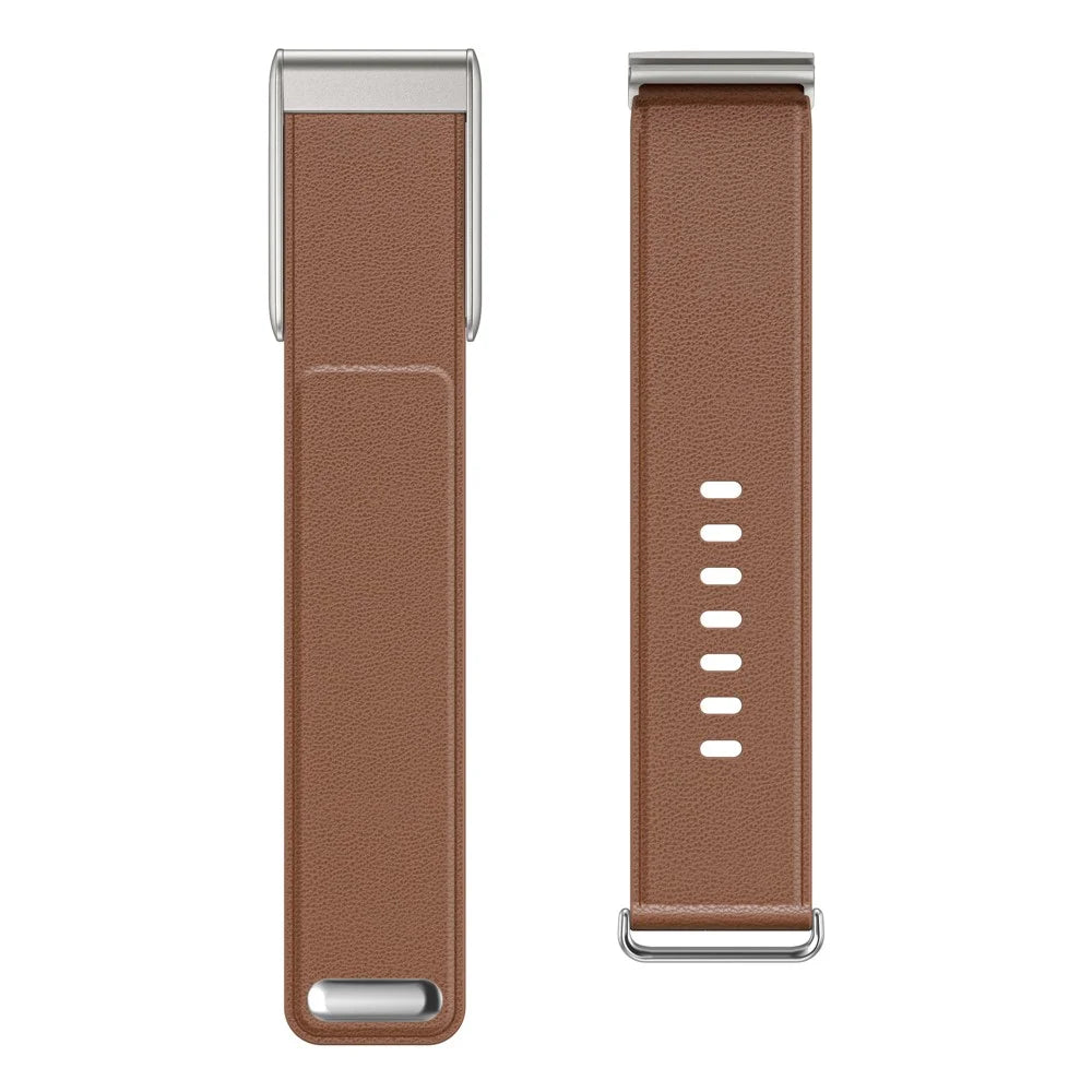For WHOOP 5.0 Leather Watch Band with Button Buckle Fitness Tracker Adjustable Strap - Brown - 3