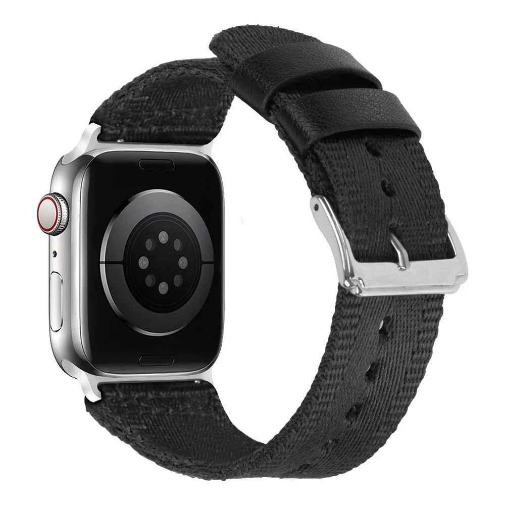 Silicone Watch Band for Apple Watch Series 11 10 42mm  /  9 8 7 41mm  /  SE3 SE2 SE 6 5 4 40mm  /  3 2 1 38mm Quick Release Replacement Strap - Black - 1